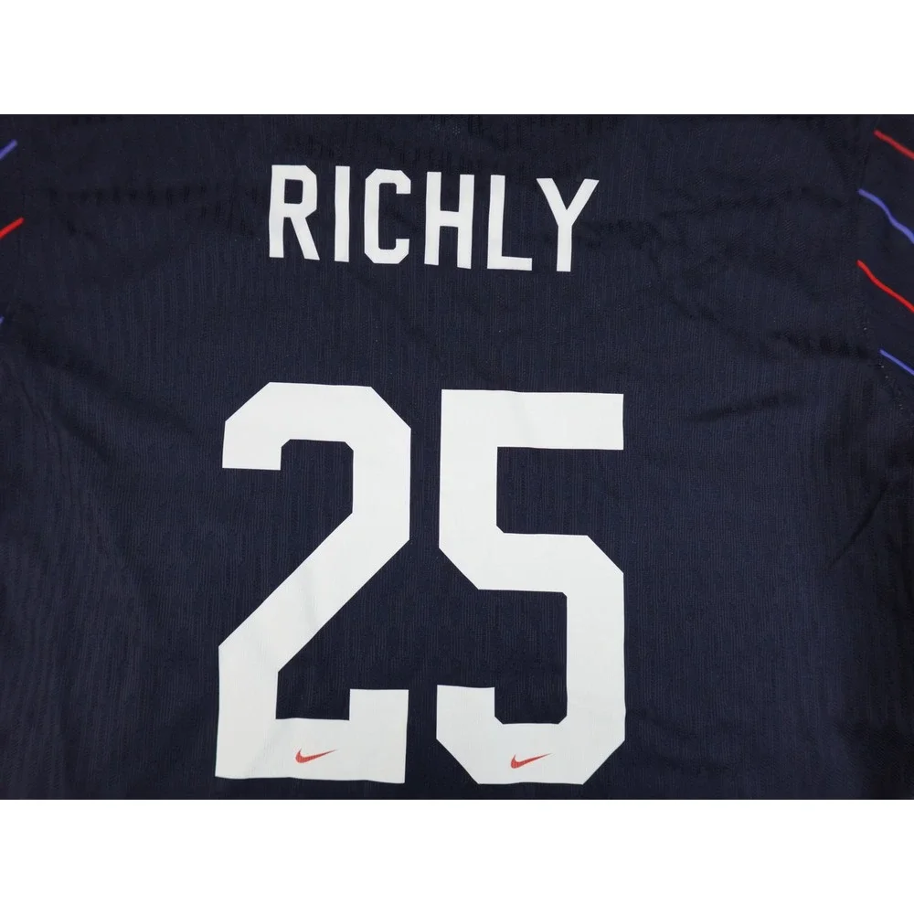 Nike USA Soccer Dri-FIT ADV Jersey Womens XL Navy Blue Pinstripe‎ RICHLY #25